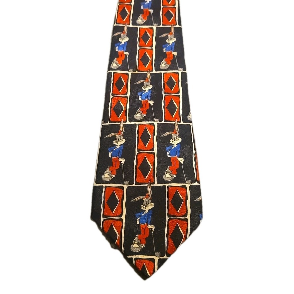Search: Vintage 1997 Looney Tunes Bugs Bunny Golf Tie 90s Novelty Warner Bros